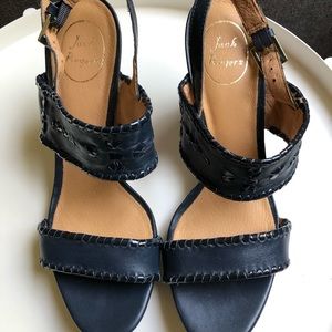 Jack Rogers Navy Wedges